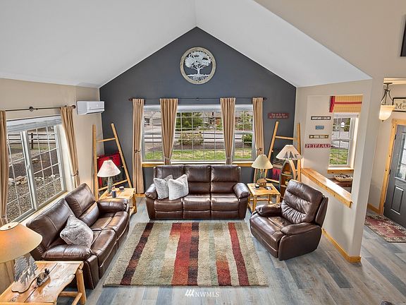 Open concept living area just off the eat in kitchen.