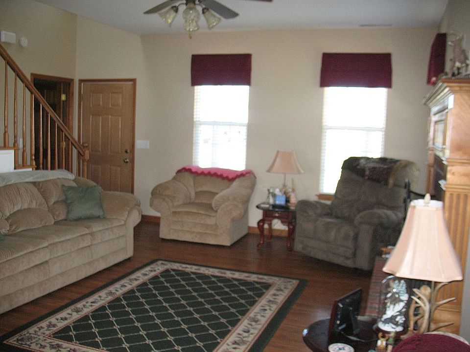 Living room with fireplace.
