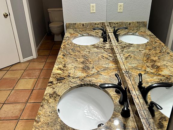 Master Bath with newly installed granite