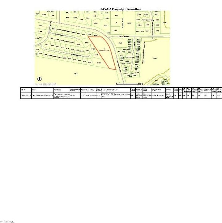 university lot plat map