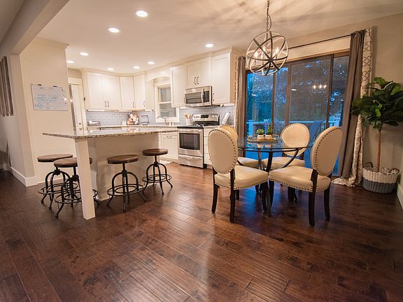 Dining room and kitchen