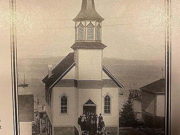The church was once riverfront property