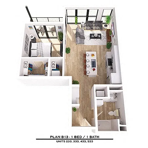 Floor plan B13 1X1