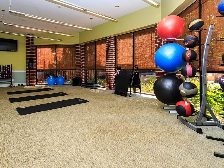 Fitness Center with Yoga & Stretching Area