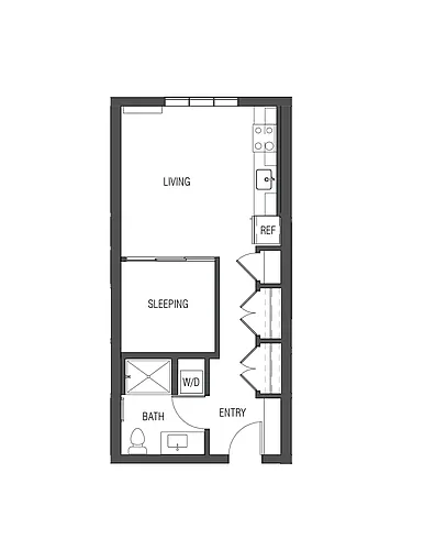 Floor plan Open 1x1 - O2