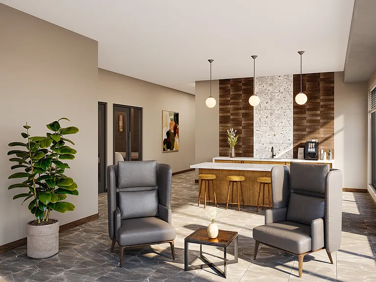 Coffee Bar and Lounge Rendering