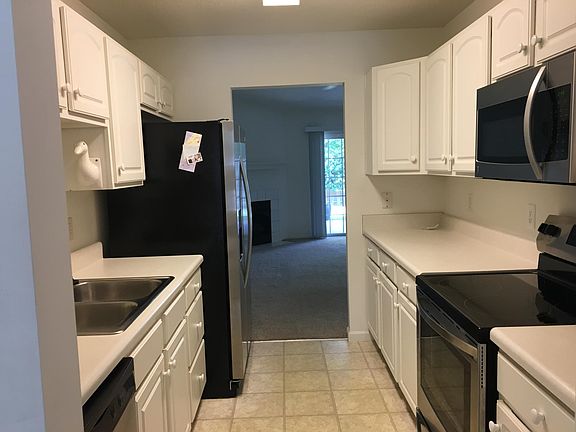 New stainless appliances and plenty of cabinet and counter s