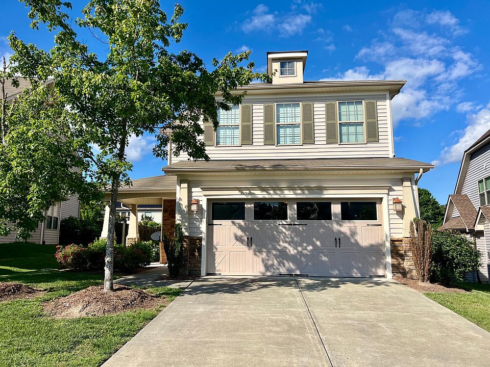 Front house with two car garage