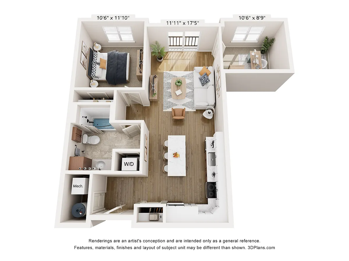 Floor plan 1 Bedroom A2
