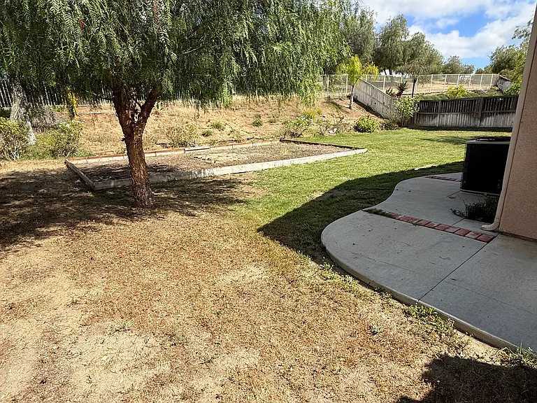 Backyard, fully fenced.