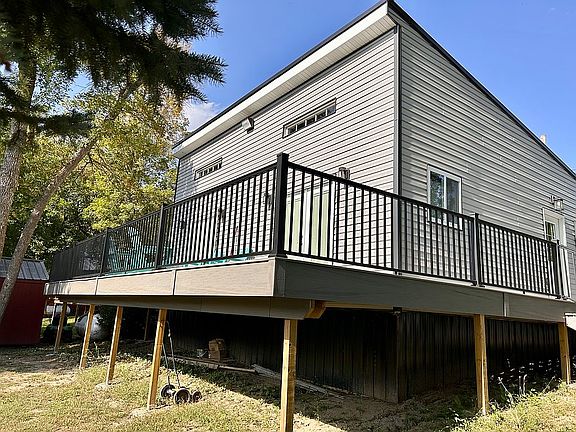 Back view of deck