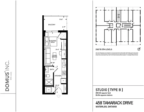 Floor plan Studio B