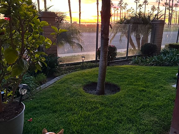 Sunset from the porch, a step outside the front door.