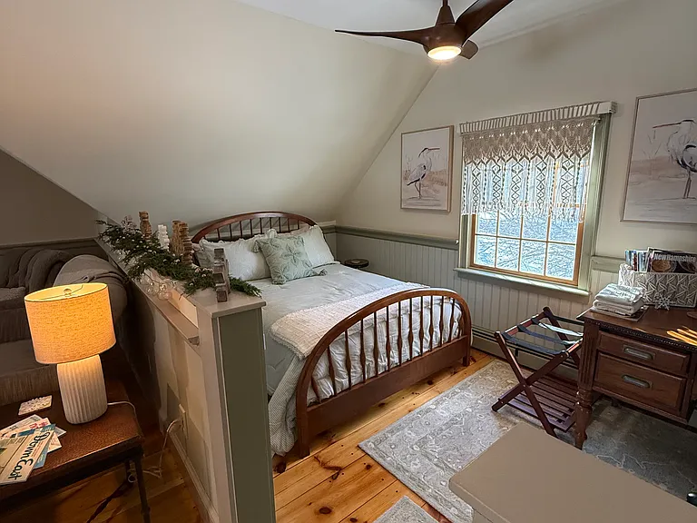 Full bed and office area