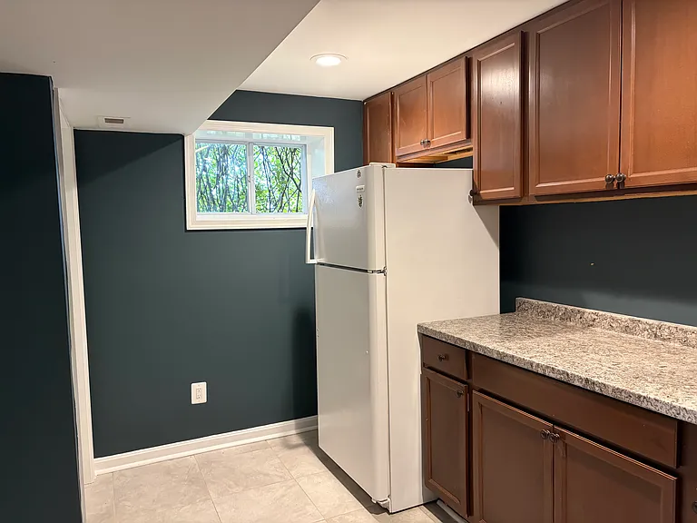 Redone basement storage and extra fridge