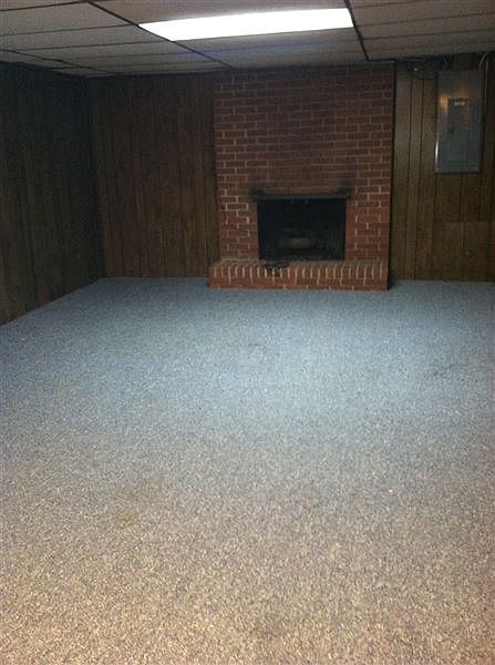 Finished Basement with fireplace