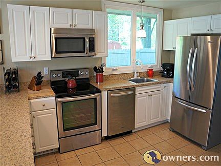New, stainless steel appliances