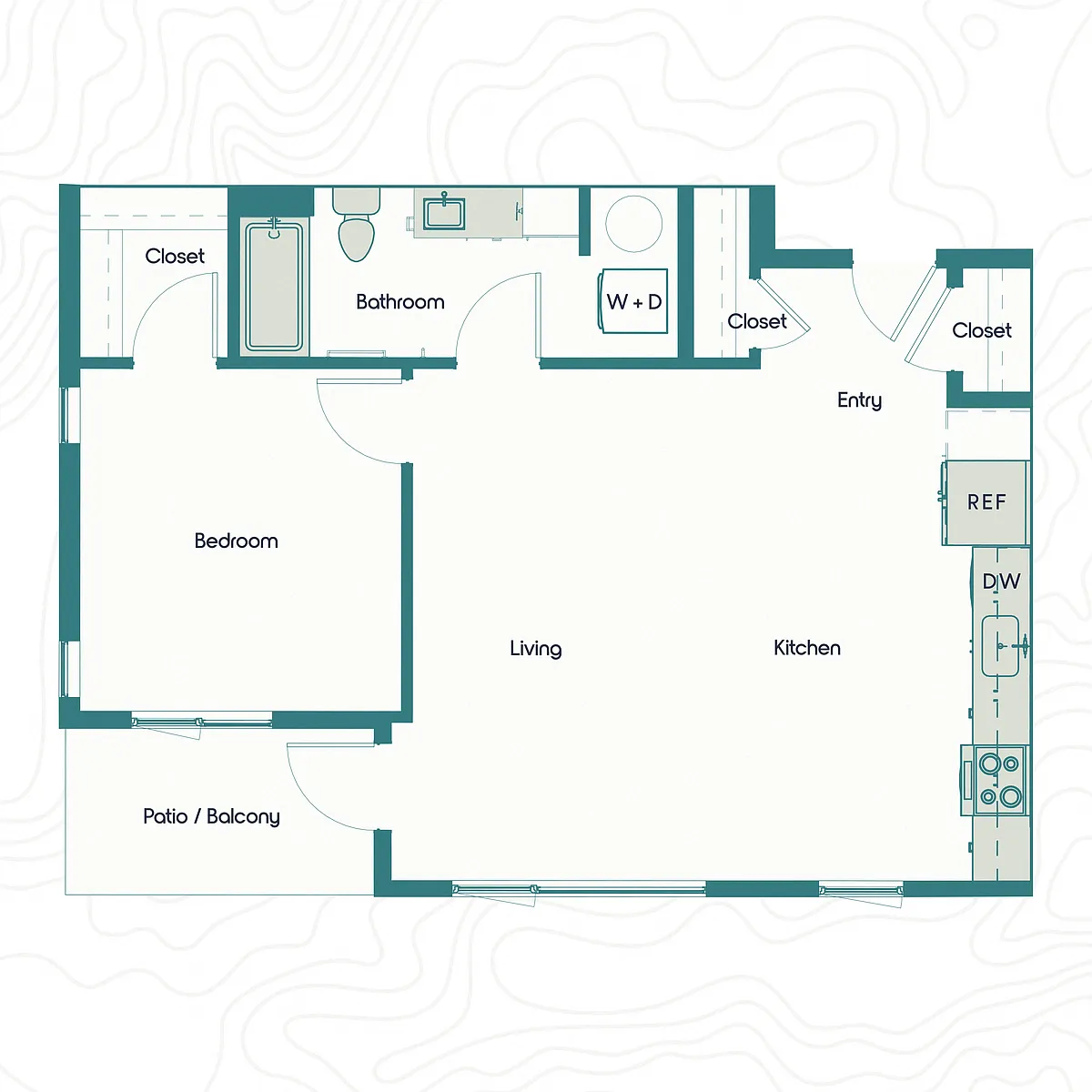 Floor plan 1X1 A