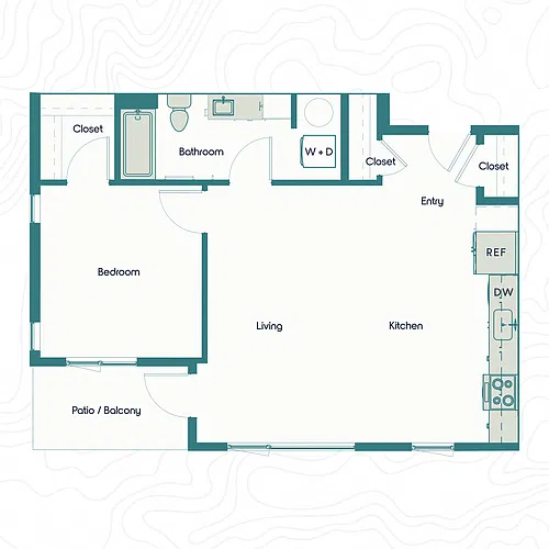Floor plan 1X1 A