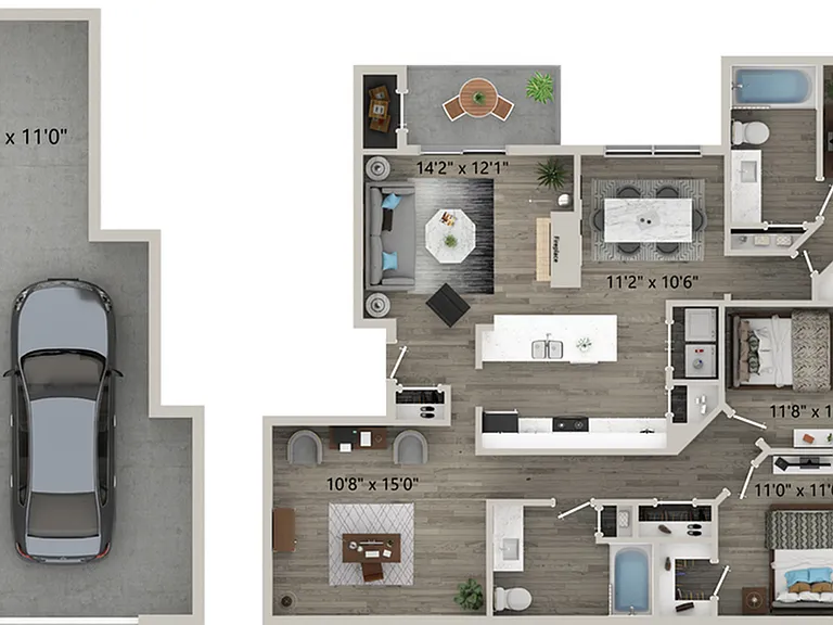 3X2 1551 sqft - D1 with garage 3X2 1551 sqft - D1 with garage