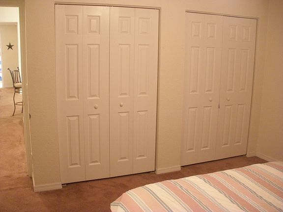 Double closets in master