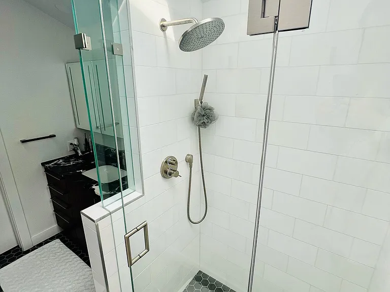 Primary Shower with end finishes using German hardware throughout.
