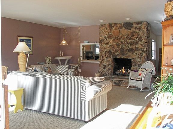 great room with vent-less fireplace