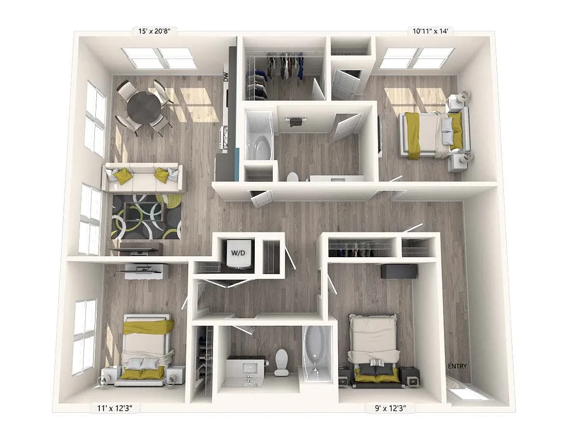 Floor plan C2-FinishII-1359-1365sf
