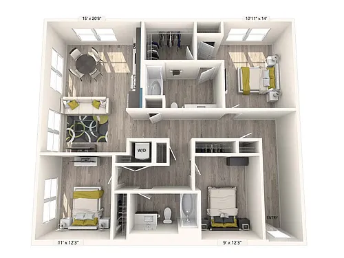 Floor plan C2-FinishII-1359-1365sf