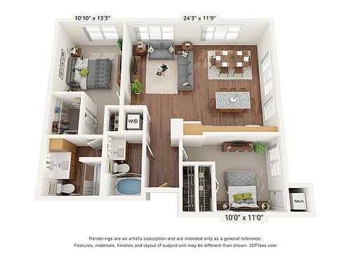 Floor plan Two Bedroom F