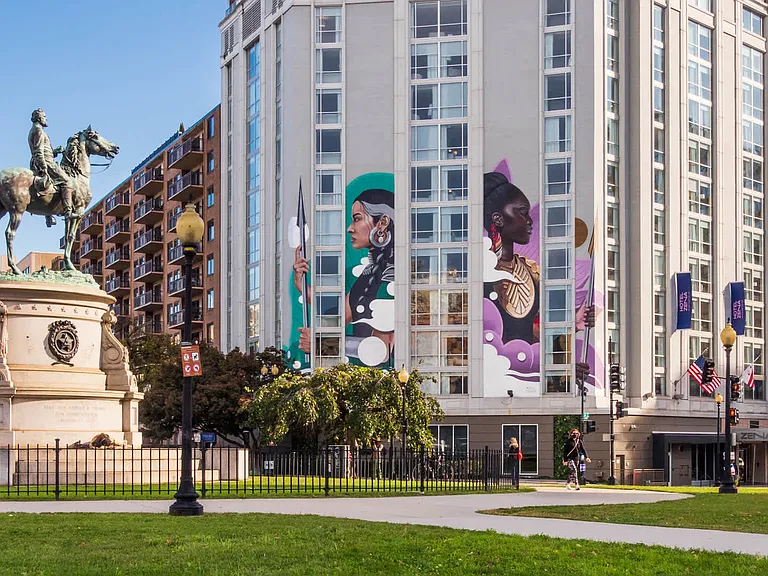 Take in the sights and sounds of Downtown DC.