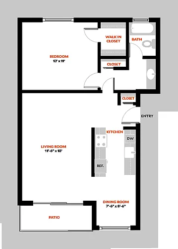 Floor plan 1DR