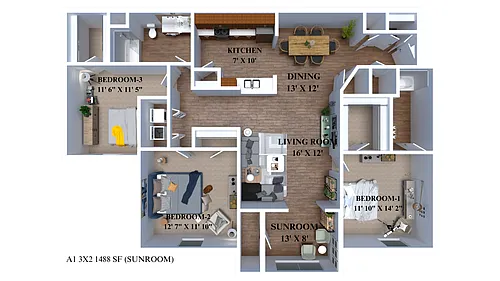 Floor plan The Par (Sunroom)