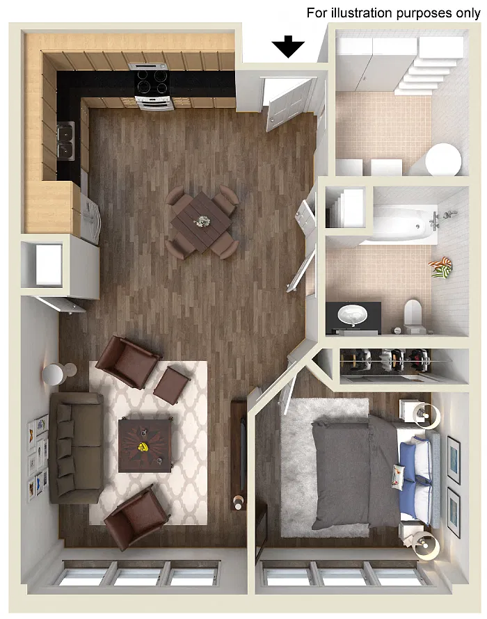 Floor plan One Bedroom