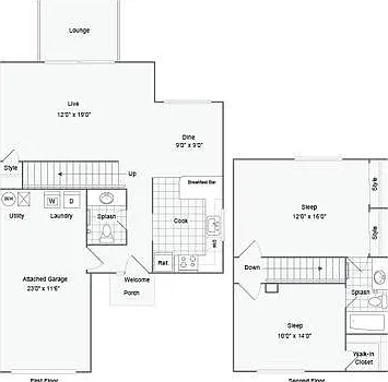 2-Bed 1.5-Bath Townhome 2-Bed 1.5-Bath Townhome