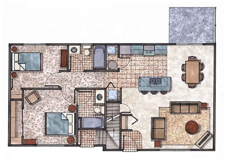 Floor plan Two Bedroom Handicap Accessible