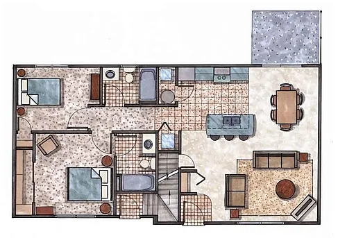 Floor plan Two Bedroom Handicap Accessible