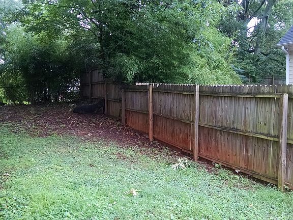 Fully fenced backyard