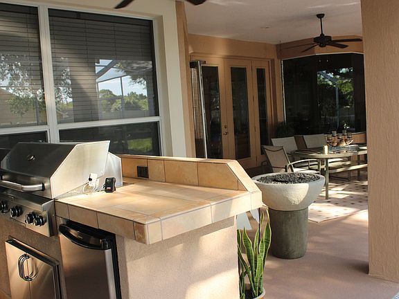 Includes gas grill & refrig