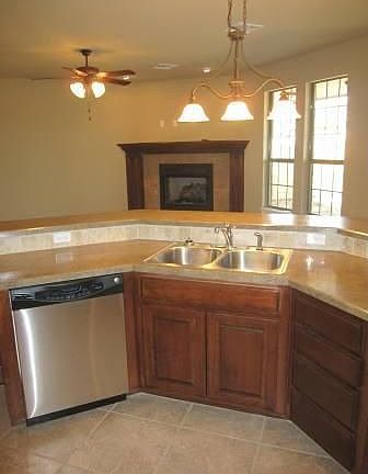 Open Kitchen looking into living room