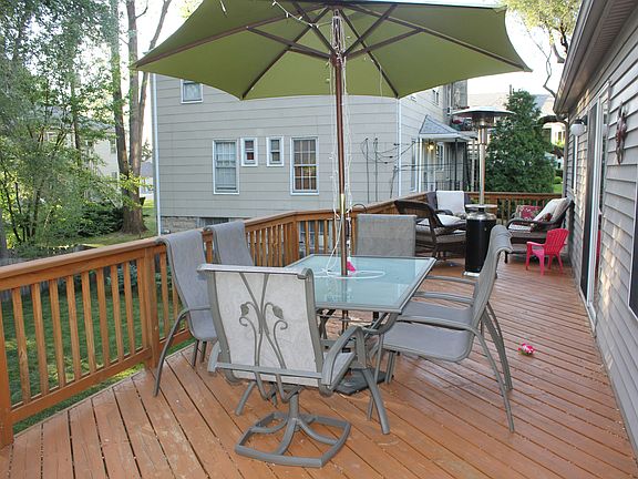 Deck with dining and seating