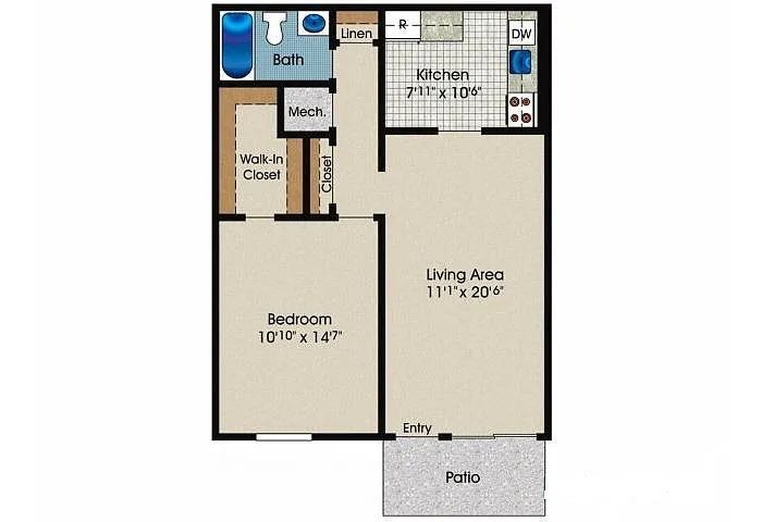 Floor plan One Bedroom