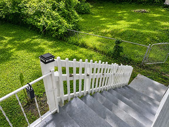 Stairs down to back yard