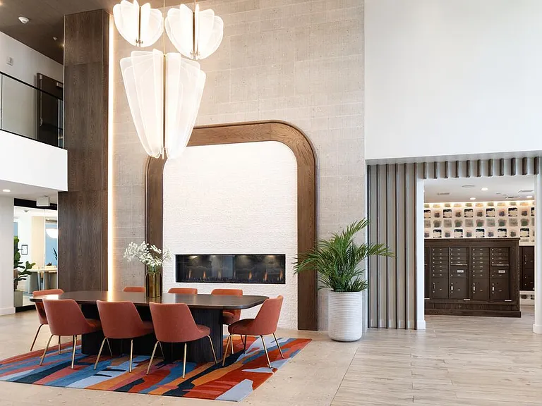 Lobby lounge and mail center