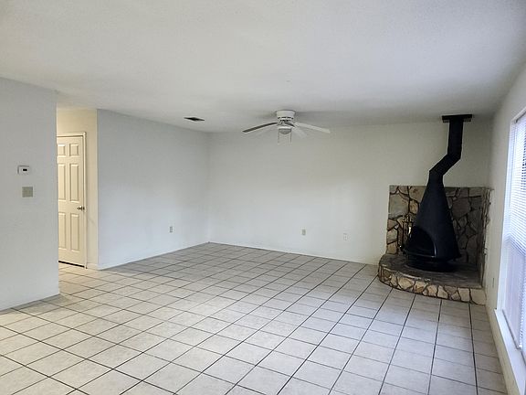 Living room with fireplace
