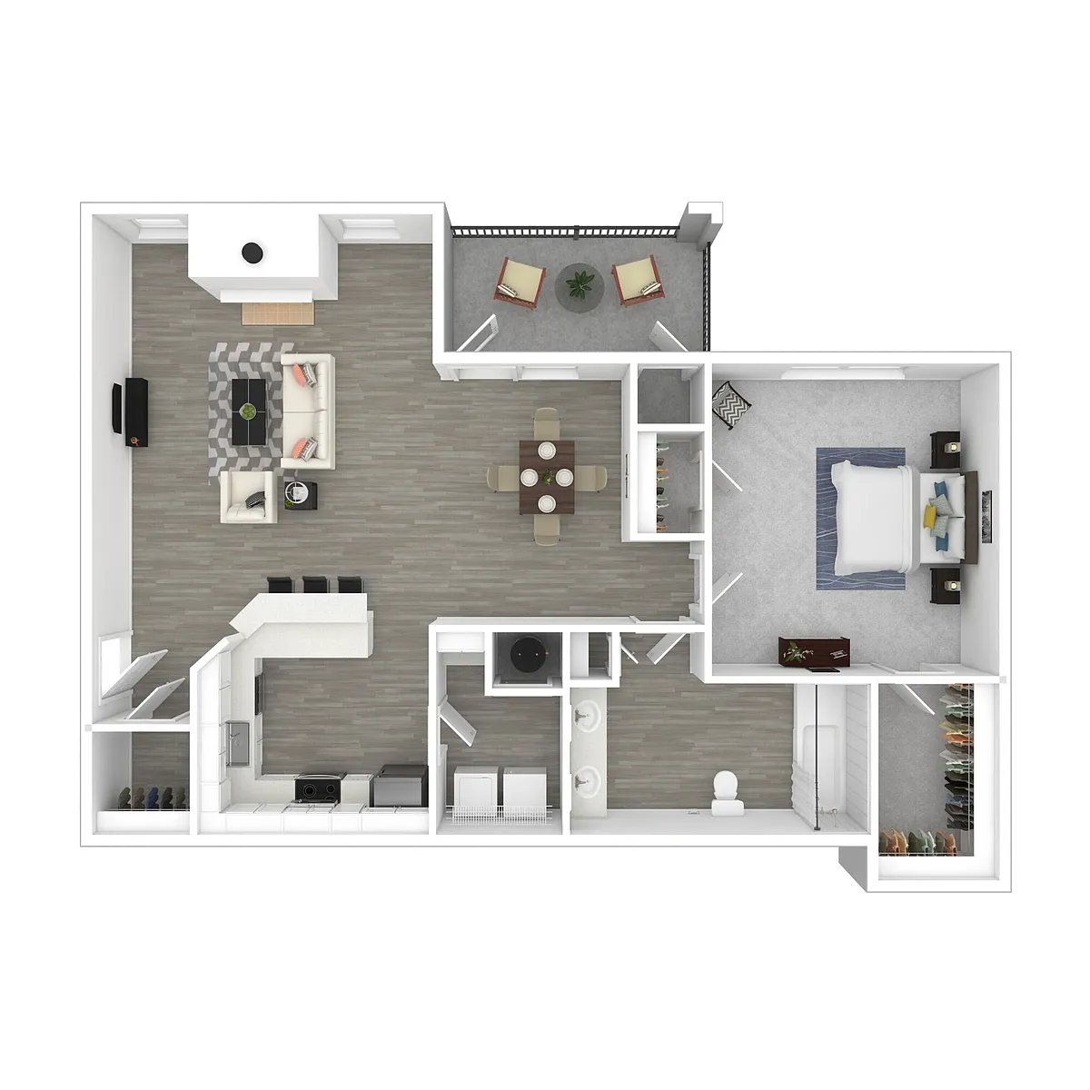 Floor plan Ballantyne | One Bedroom