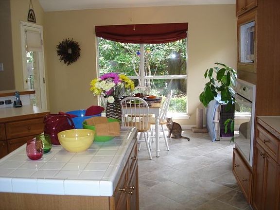 Center island in kitchen