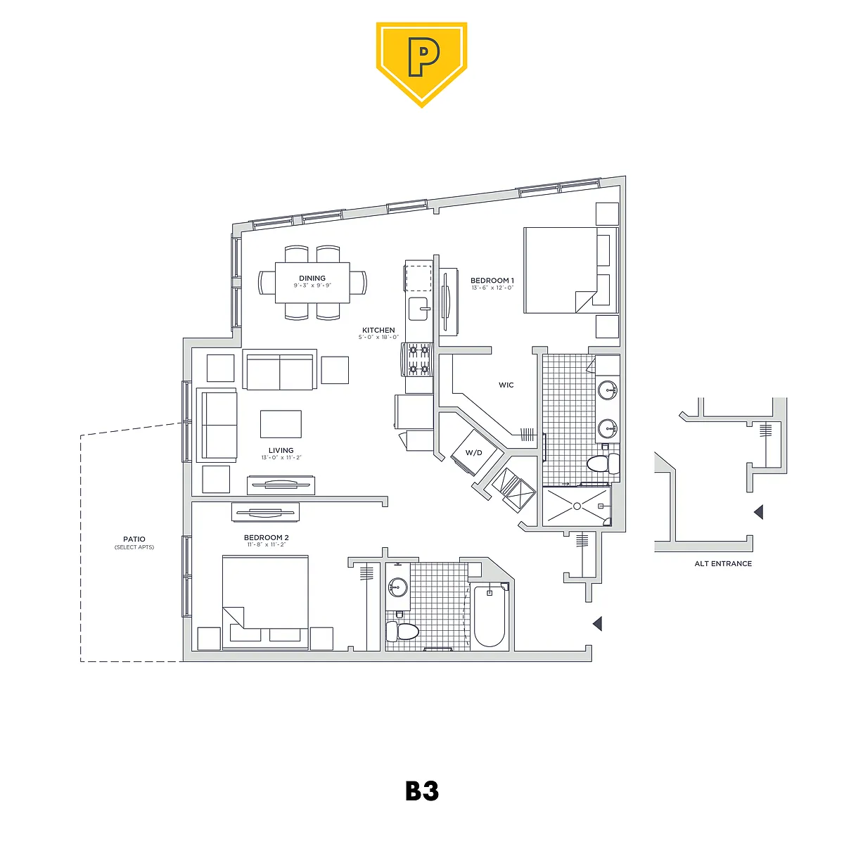 Floor plan B3