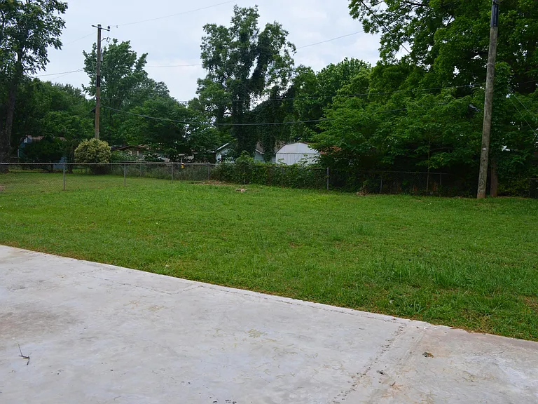 fenced in back yard