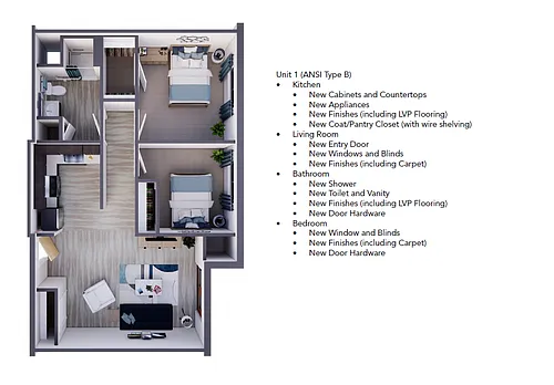 Floor plan Two-Bedroom V3
